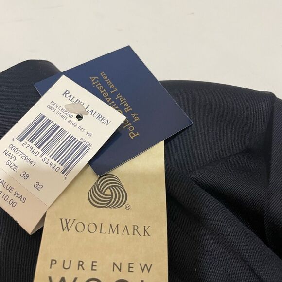 New Polo university by Ralph Lauren Pants Size 38Wx 32L 100% Wool - Picture 11 of 11